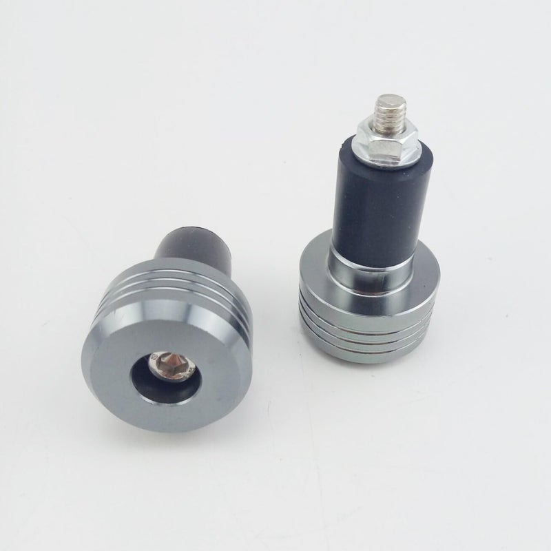 OKSTNO Motorcycle Handlebar Ends,7/8'' Handle Bar Slider Caps Weight Plugs CNC Aluminum (Gray) - Image 3