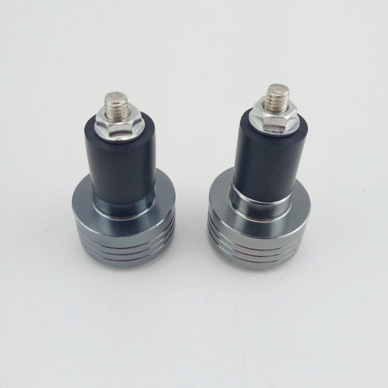 OKSTNO Motorcycle Handlebar Ends,7/8'' Handle Bar Slider Caps Weight Plugs CNC Aluminum (Gray) - Image 2