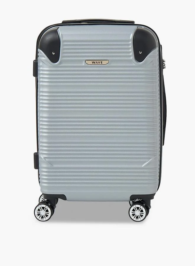 Wave Textured Hardcase Luggage Trolley With Retractable Handle - 20 Inches Cabin Bag
