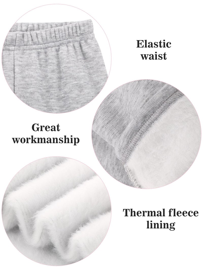 Resinta 5 Pack Girls Fleece Lined Leggings Winter Warm Soft Thermal Pants Full Length Multipack for Kids Cold Weather - Image 4