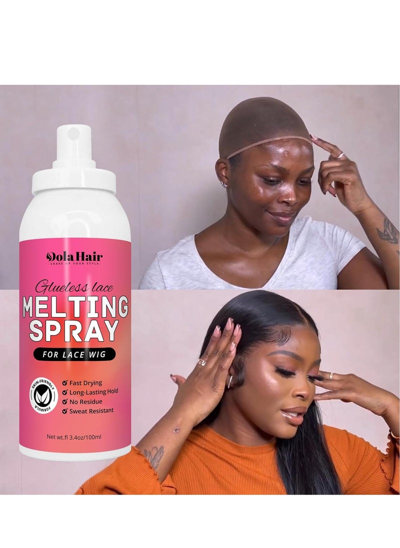 Dolahair Dolahair Wig Glue Spray for Front Lace Wig Lace Melting Spray for Wigs Melting Spray Lace Bond Spray Wig Glue Spray lace Melting kit Lace Glue Kit Wig Install Kit  - Image 4