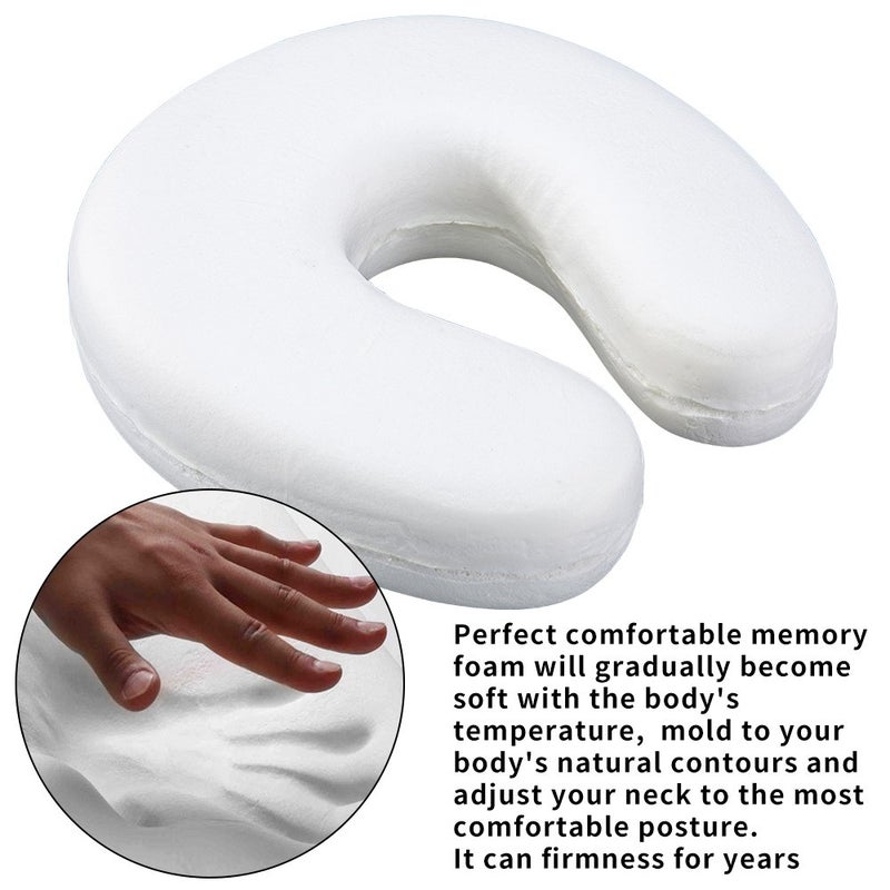 Mr.Ho U Shaped Memory Foam Pillow Neck Head Cushion Pillow Support Rest Outdoors Car Office Home Travel Pillow Cushion(Pink) - Image 2