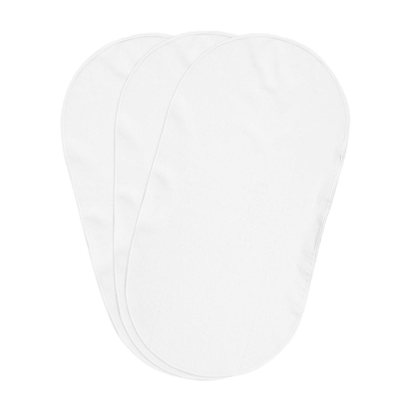 Boppy Changing Pad Liners, Pack of 3, White, Soft Terrycloth with Waterproof Backing Makes Wiggly Diaper Changes Easier and Comfy, for Quicker Cleanup of Changing Pads, Machine Washable and Dryable - Image 1