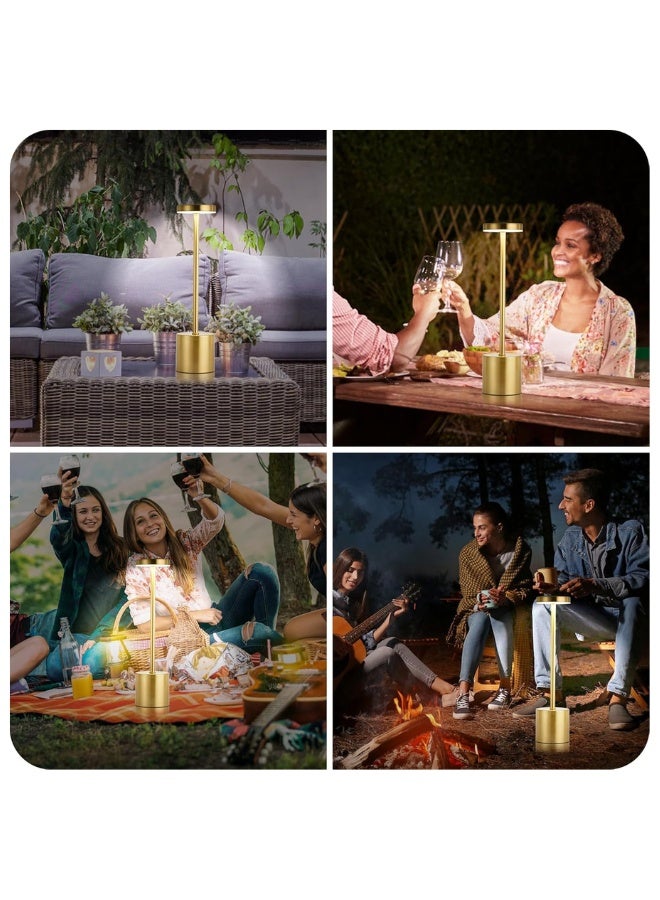 Crystal Gold Crystal Metal LED Table Lamp - Image 4