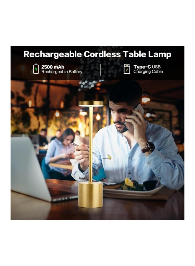 Crystal Gold Crystal Metal LED Table Lamp - Image 3