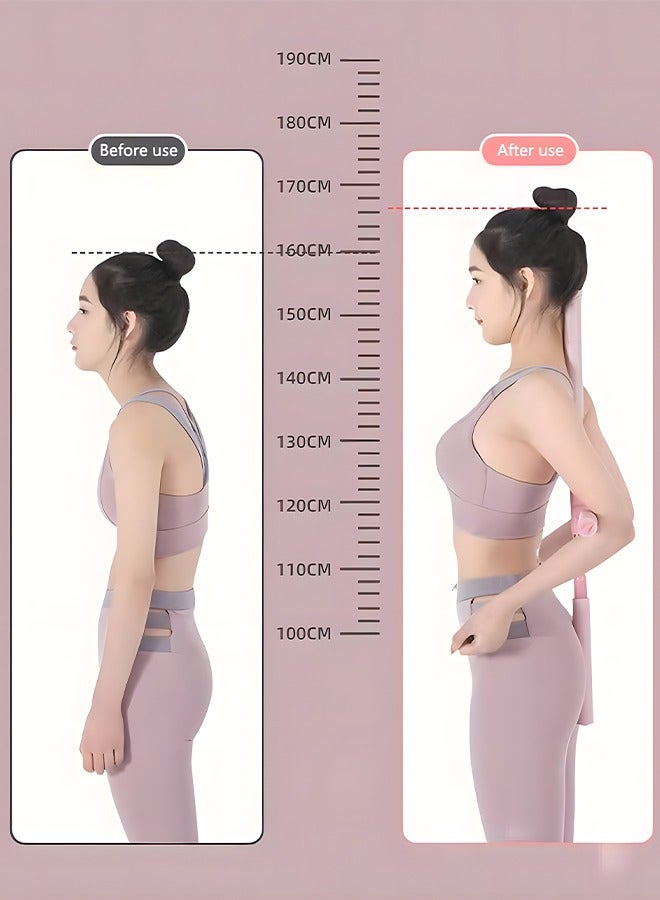 GROIC Back Straightener Posture Corrector, Back Support Yoga Sticks Stretching Tool for Posture, Humpback Correction Sticks Stretching Tool, Retractable Design Back Brace Women Posture Corrector for Men kid  - Image 3