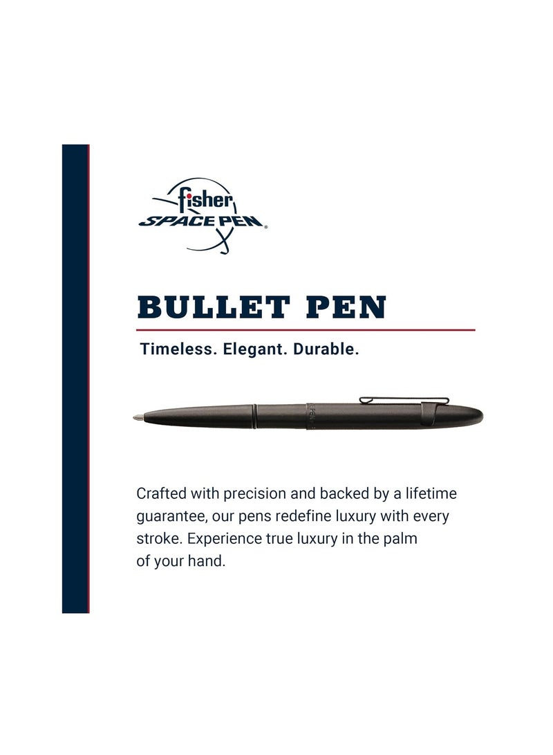 Fisher Space Pen Bullet Pen, Ballpoint, Brass, Matte Black, Black Ink, Gift Box - Image 2
