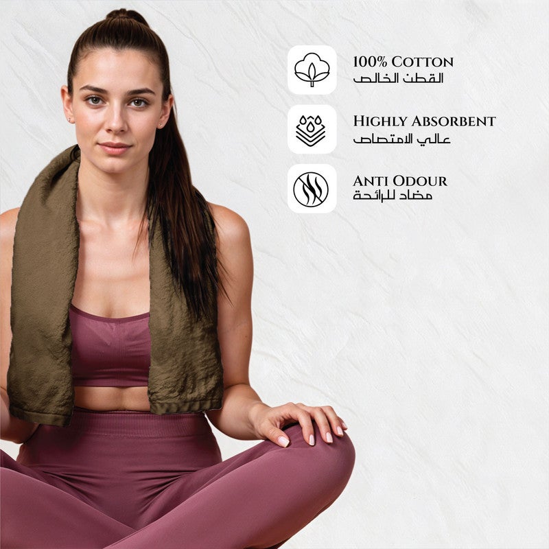 Rest مجموعة من 4 مناشف يد بني خشبي قطن 40x70 سم ، 16x28 بوصة ، 16x28 بوصة مناشف صالون خفيفة الوزن سريعة الجفاف للتصفيف والسبا والمنزل وغرفة النوم وصالة الألعاب الرياضية مع أقصى امتصاص - Image 4