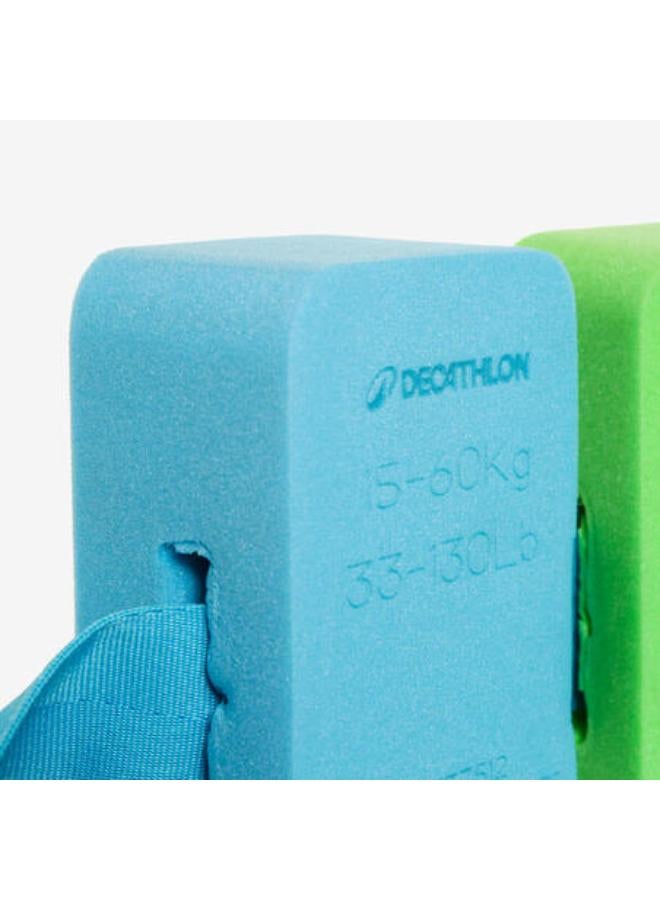 NABAIJI Swimming belt 15-60 kg with blue green foam floats  - Image 4