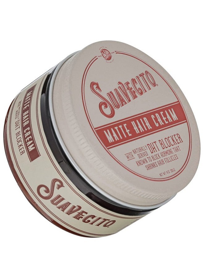 Suavecito Pomade Matte Hair Cream With DHT Blocker For Hair Regrowth - Low Shine Light Hold For Styling Thinning Hair To Look Thick & Full With Volume - Image 1