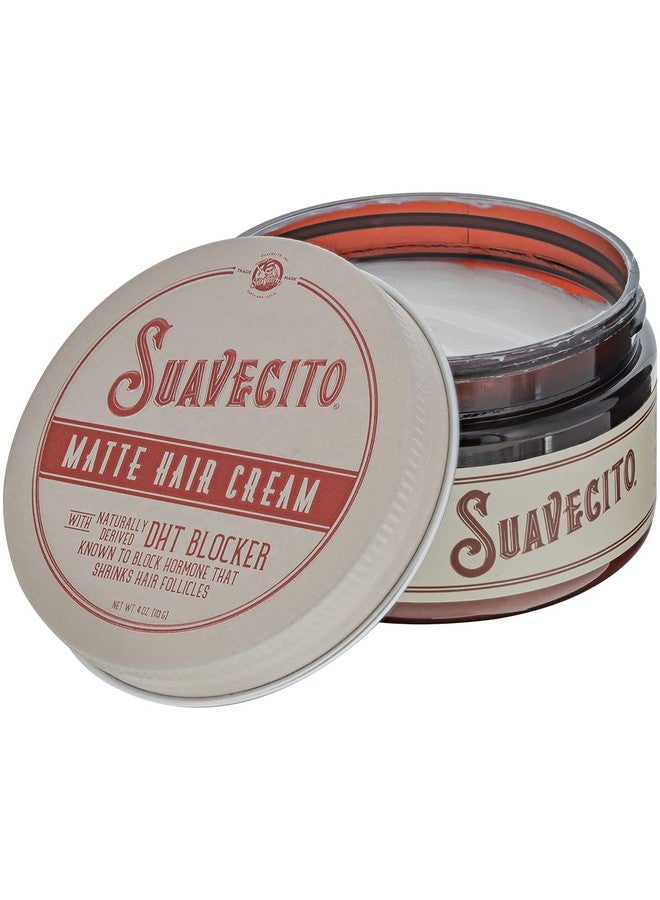 Suavecito Pomade Matte Hair Cream With DHT Blocker For Hair Regrowth - Low Shine Light Hold For Styling Thinning Hair To Look Thick & Full With Volume - Image 2