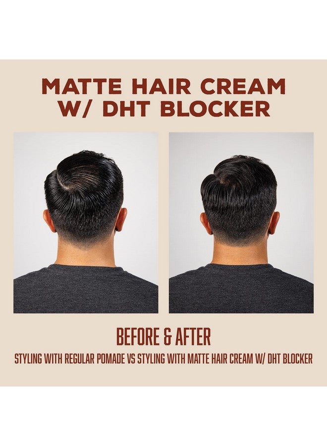Suavecito Pomade Matte Hair Cream With DHT Blocker For Hair Regrowth - Low Shine Light Hold For Styling Thinning Hair To Look Thick & Full With Volume - Image 4