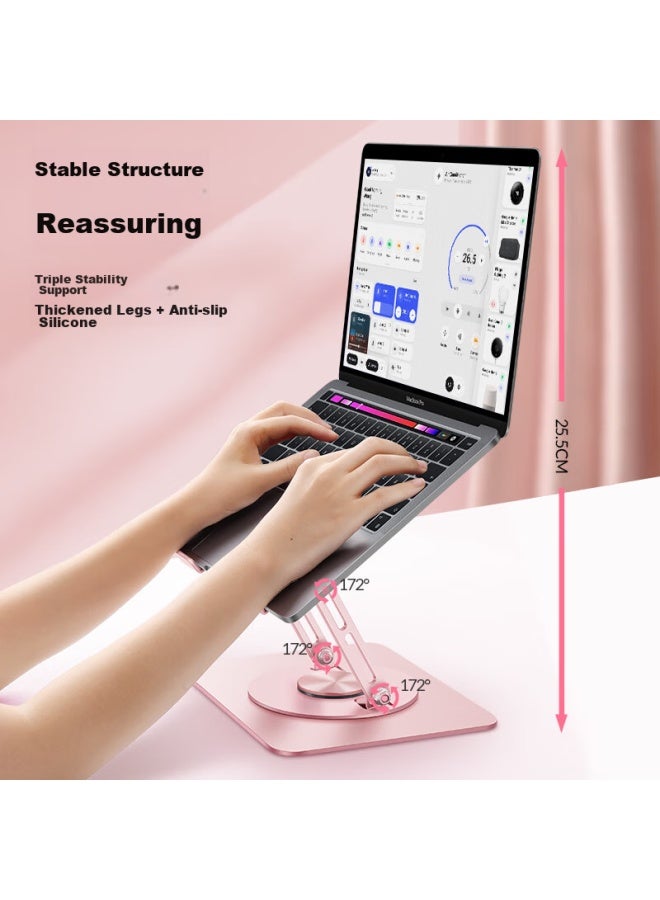 Deer Is Deer Laptop Stand Cooling Pad Portable Metal Riser, Upgraded 720° Rotating Base With Infinite Height Adjustment, Suspended, Qixi Valentine's Day Gift For Women, Szn314-jd - Image 3
