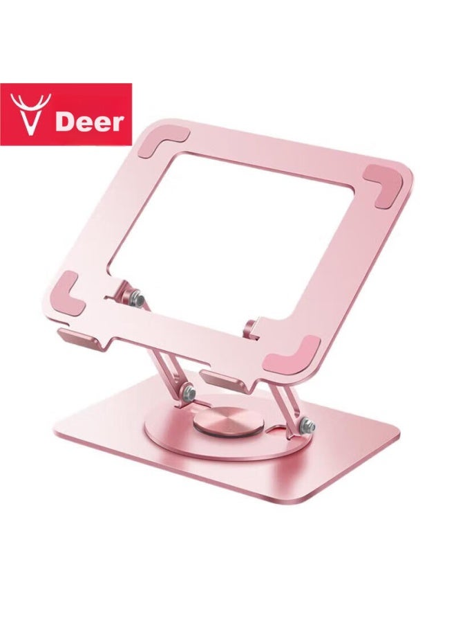 Deer Is Deer Laptop Stand Cooling Pad Portable Metal Riser, Upgraded 720° Rotating Base With Infinite Height Adjustment, Suspended, Qixi Valentine's Day Gift For Women, Szn314-jd - Image 1
