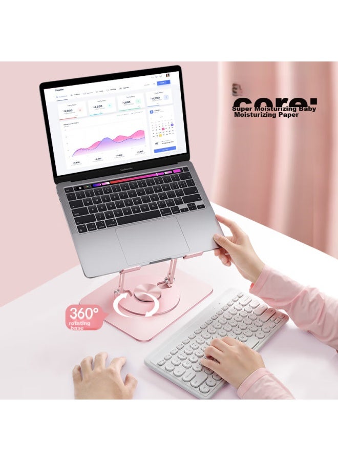 Deer Is Deer Laptop Stand Cooling Pad Portable Metal Riser, Upgraded 720° Rotating Base With Infinite Height Adjustment, Suspended, Qixi Valentine's Day Gift For Women, Szn314-jd - Image 4