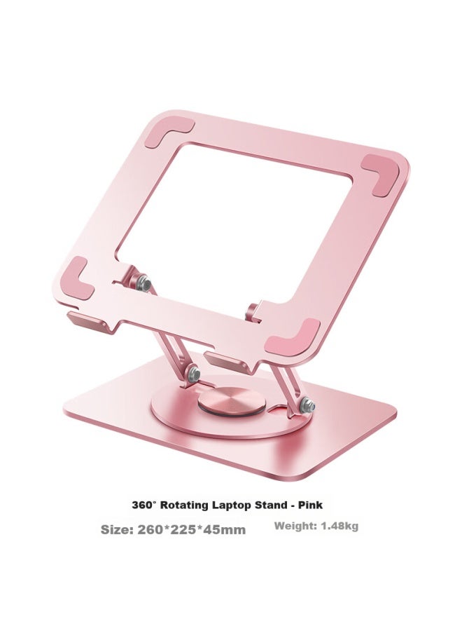 Deer Is Deer Laptop Stand Cooling Pad Portable Metal Riser, Upgraded 720° Rotating Base With Infinite Height Adjustment, Suspended, Qixi Valentine's Day Gift For Women, Szn314-jd - Image 2