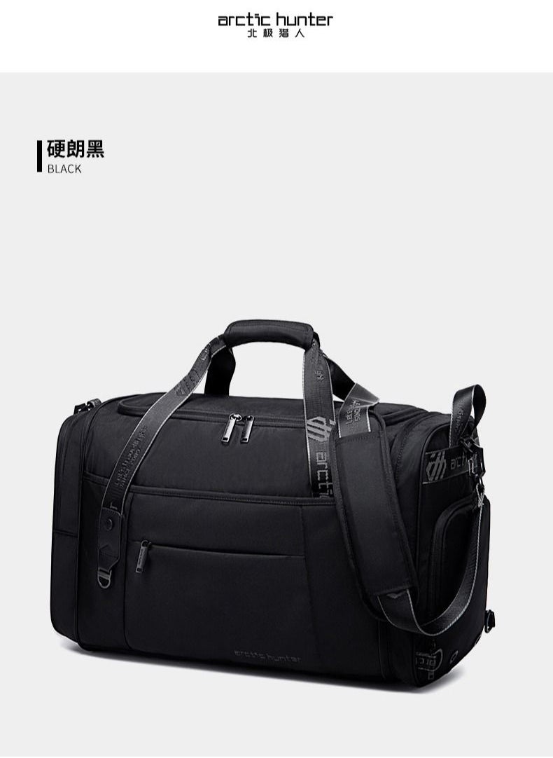 ARCTIC HUNTER LX00021 Waterproof Anti-Theft Messenger Bag Duffel Bag Gym Bag - Black  - Image 5