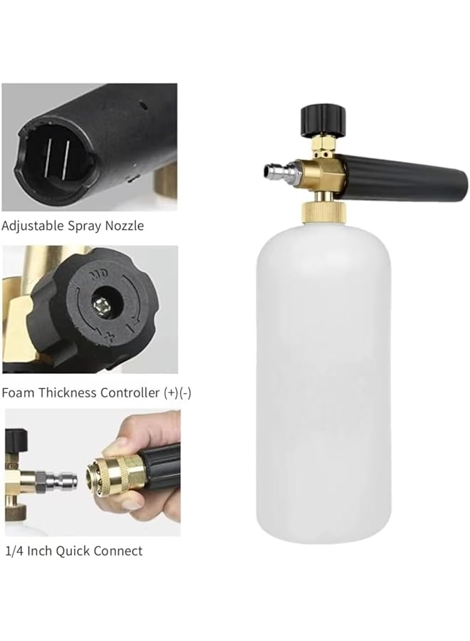 Generic High Pressure Washer Foam Cannon For Car Wash, Snow Foam Lance With 1/4 Inch Quick Connector  - Image 2