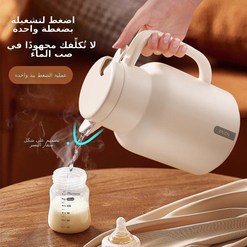 Crimson 1000ML Vacuum Flask with Silver Liner and Dust-Proof Spout, 48-Hour  Insulation - Image 5