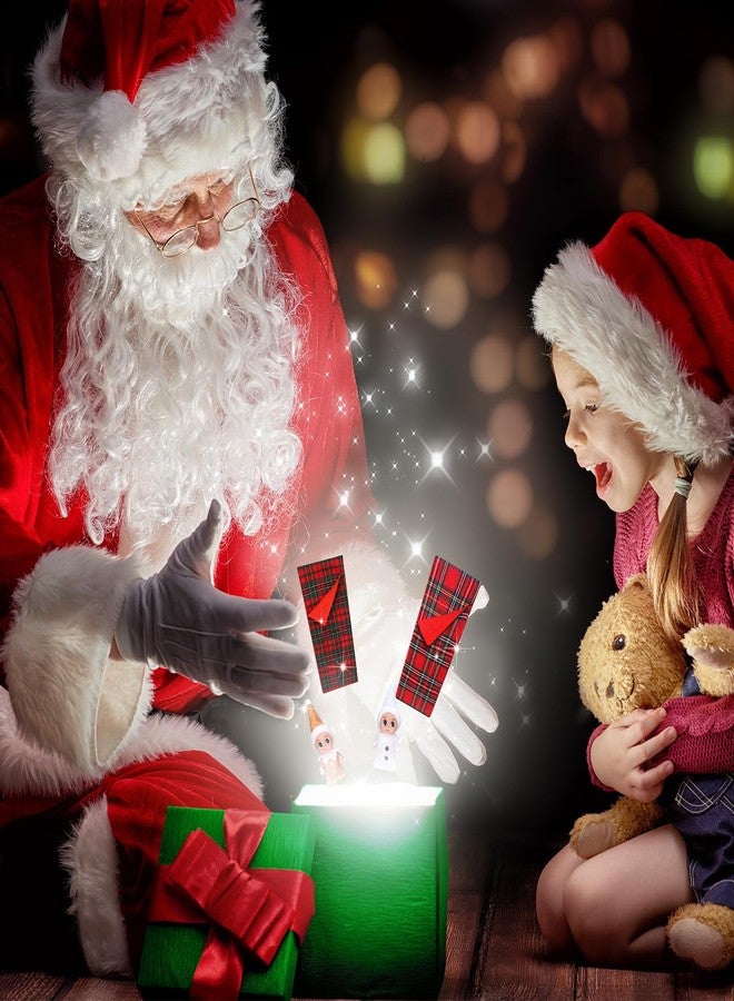 Skylety 2 Pieces Christmas Dolls Boy and Girl Dolls Mini Baby Twins Dolls and 2 Pieces Christmas Doll Sleeping Bags Red Plaid Sleeping Bag for Xmas Decorations(Lovely) - Image 5