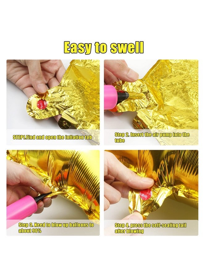 AIEX Gold Number Balloons 28 Inch, Inflatable Large Foil Balloon Number Balloons for Birthday Party Graduation Decorations (5) - Image 3