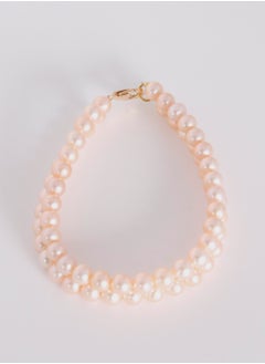 Bracelet 2st 19Cm, Freshwater Pearls, A Quality, Natural Multi Color, 6.0-5.5MM, 18KY