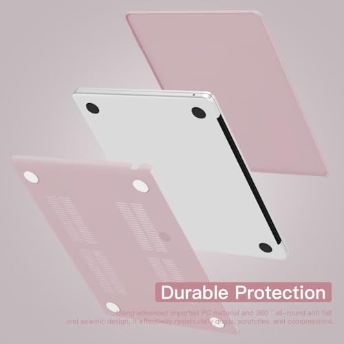 CISSOOK Frosted Baby Pink Case for MacBook Pro 14 inch 2021-2026, Hard Shell Case Keyboard Cover USB Adapter for MacBook Pro 14 A3434 A3427 A3426 A3112 A3185 A3401 M1-M5 Chip, Baby Pink - Image 2