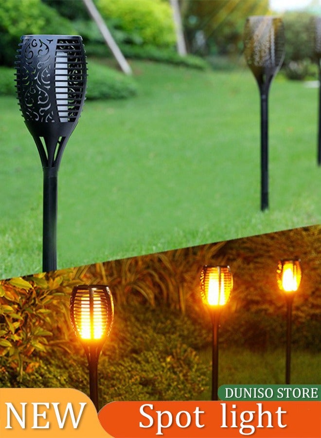 إسكدنيا Super Large Size Solar Lights Outdoor Upgraded 58.5cm, 33 LED Waterproof Flickering Flames Torch Lights Solar Spotlights Landscape Decoration Lighting Dusk to Dawn Auto On/Off Security - Image 1