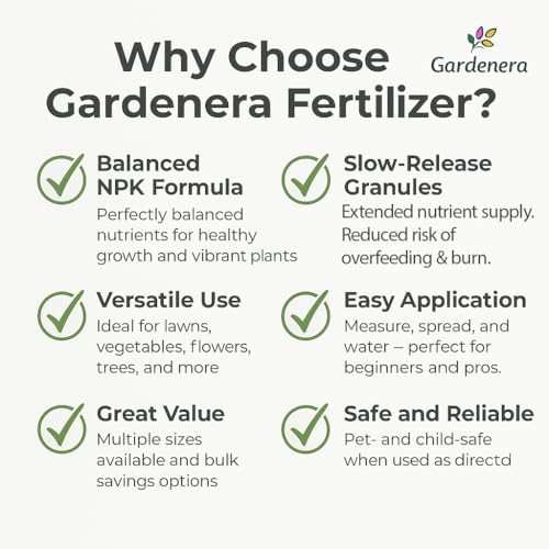 Gardenera 𝐁𝐄𝐒𝐓𝐒𝐄𝐋𝐋𝐄𝐑 10-10-10 Plant Fertilizer Slow Release | 10 10 10 All Purpose Fertilizer for Fruit Trees, Evergreens, Vegetables, Arborvitae, Fig Trees, Shrubs, Pines, Oaks, Flowers [8 OZ] - Image 3