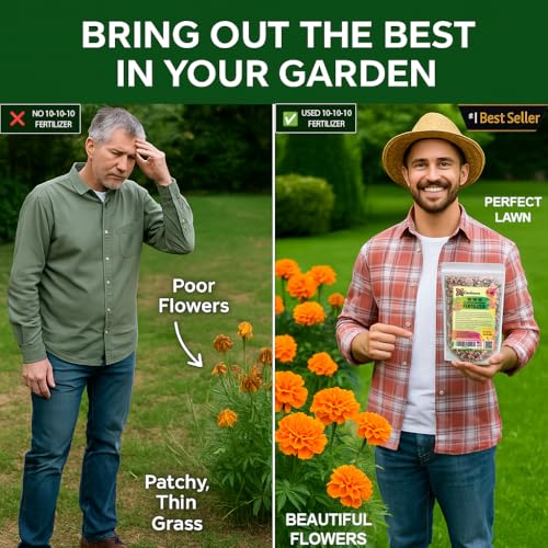 Gardenera 𝐁𝐄𝐒𝐓𝐒𝐄𝐋𝐋𝐄𝐑 10-10-10 Plant Fertilizer Slow Release | 10 10 10 All Purpose Fertilizer for Fruit Trees, Evergreens, Vegetables, Arborvitae, Fig Trees, Shrubs, Pines, Oaks, Flowers [8 OZ] - Image 4