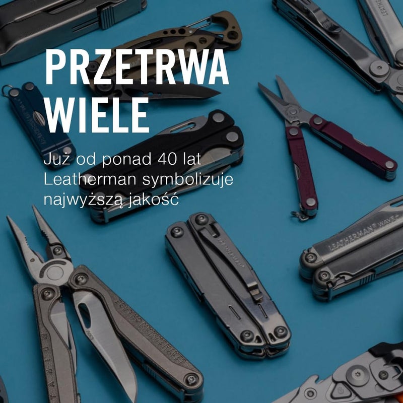 LEATHERMAN ليذرمان، غلاف جلد تراثي مزود بزنبرك للأدوات المتعددة، بني، صغير - Image 1