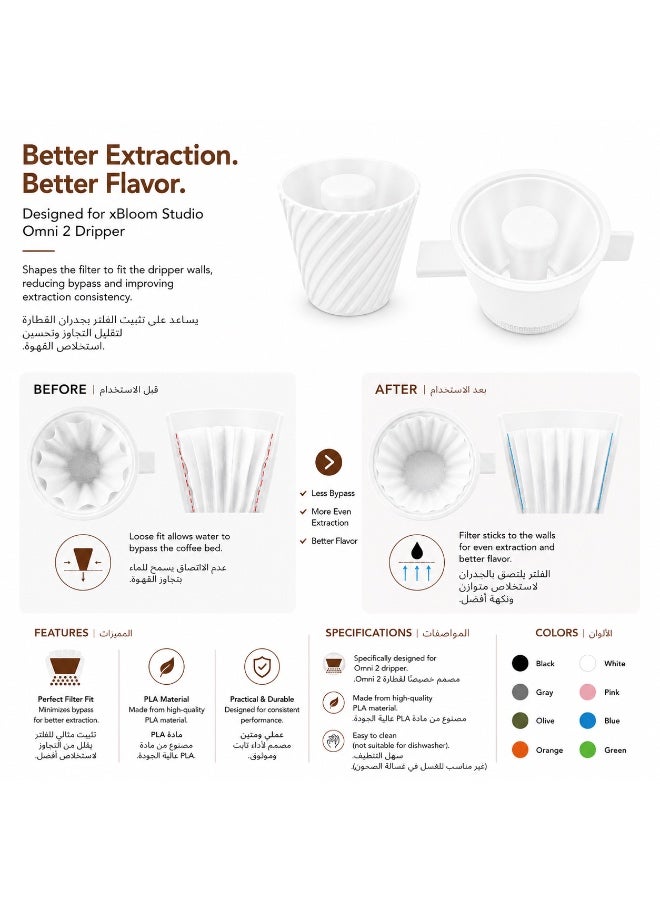 Coffee Accessories Bundle Compatible with xBloom Studio, 9-Piece Coffee Station Organizer Set with Wave Tower, Hopper, Caddy, Negotiator, Mr Filter, Knobs, Drip Tray & Coffee Spoon - Image 5