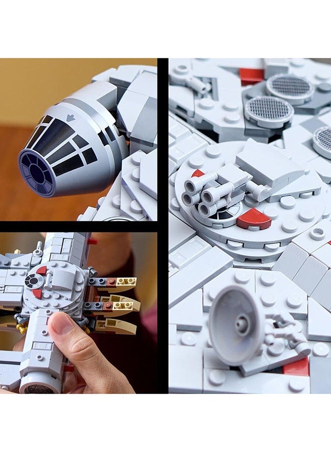 Star Wars Millennium Falcon 25th Anniversary Set for Adults, Collectible A New Hope Starship Vehicle Model Kit, Home or Office Décor, Birthday Gifts for Men, Women and Fans - Image 2