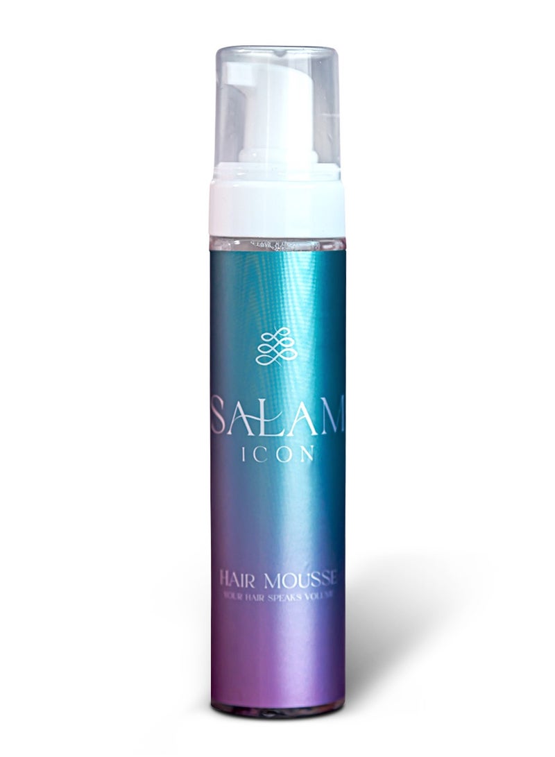SALAM ICON salam icon curl defining mousse, castor oil and glycerin, Creates Soft Wraps, Hair Mousse for Curly Hair, Defines Curls, Anti Frizz, 236 ml, summer culorful bag - Image 1