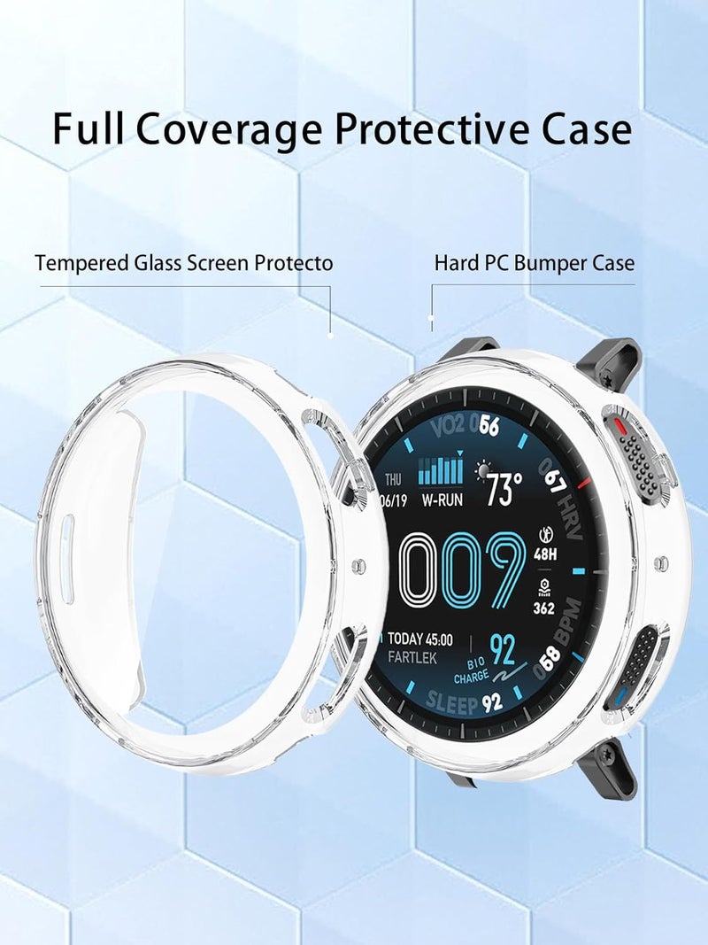 WUNIAK Case for Amazfit Active Max SmartWatch,Soft TPU Full Coverage Protective Cover,Scratch Resistant, Thin & Lightweight,(Transparent) - Image 3