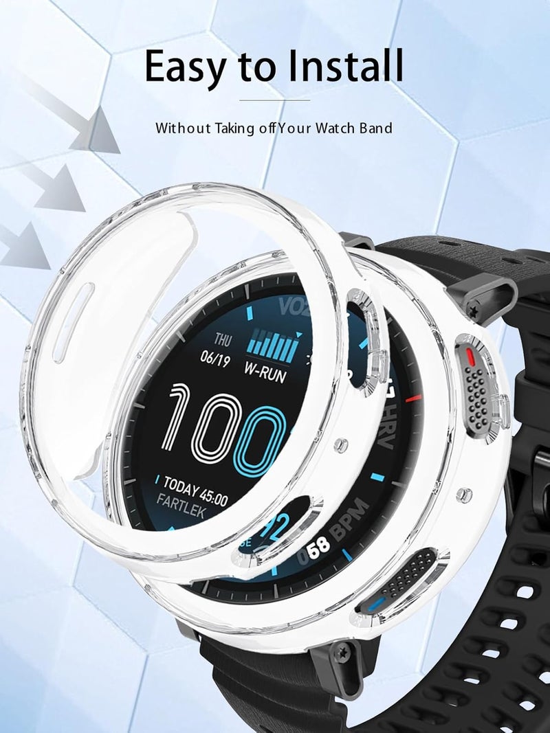 WUNIAK Case for Amazfit Active Max SmartWatch,Soft TPU Full Coverage Protective Cover,Scratch Resistant, Thin & Lightweight,(Transparent) - Image 5