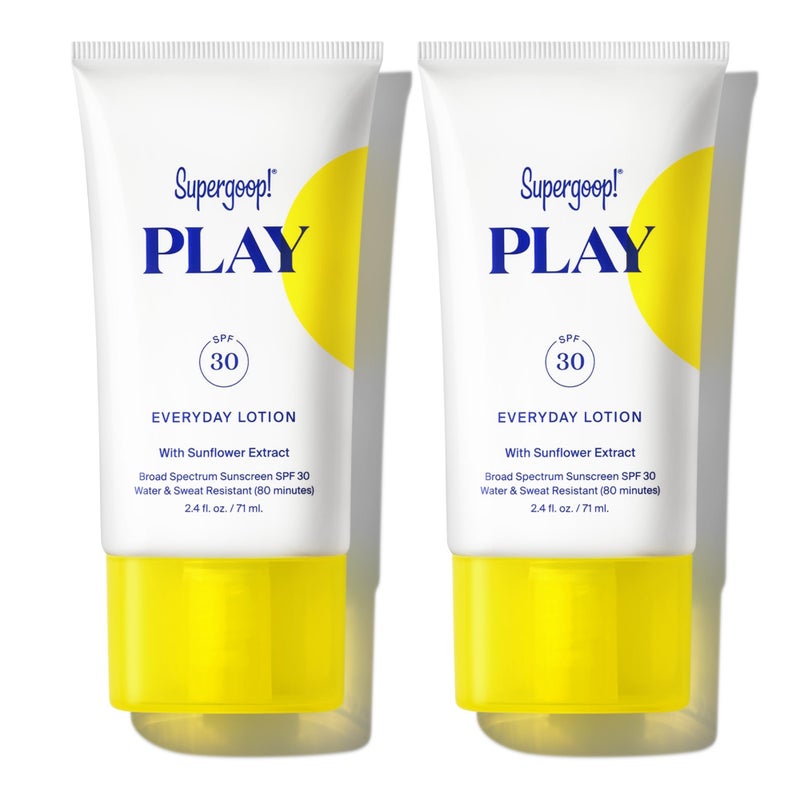 Supergoop! PLAY Everyday SPF 30 Lotion - 2.4 oz, Pack of 2 - Broad Spectrum Body & Face Sunscreen - Water & Sweat Resistant - Great for Active Days - Image 1