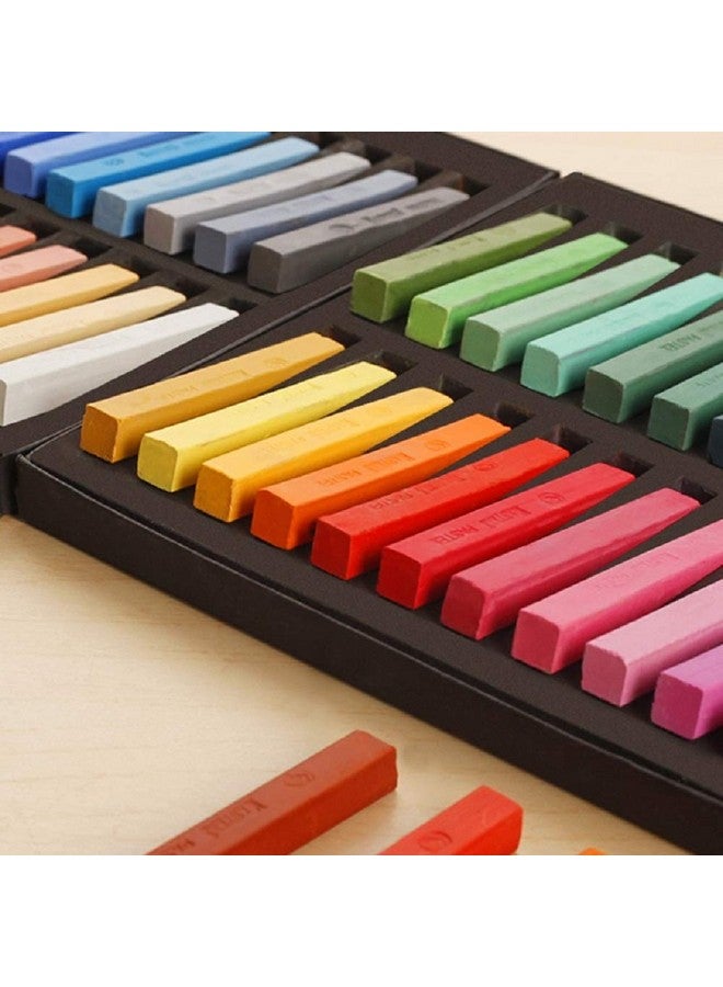 MARJAQE Non Toxic Artist Pastels Square Soft Pastels Set Chalks 12/24/36/48 Colors Soft Dry Pastel Artist Chalk Pastel Sticks For Office School Art Drawing Painting Supplies Professional Art Pastel (24Pcs)  - Image 1