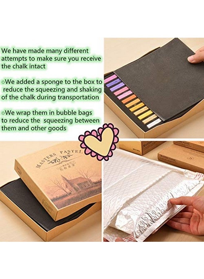 MARJAQE Non Toxic Artist Pastels Square Soft Pastels Set Chalks 12/24/36/48 Colors Soft Dry Pastel Artist Chalk Pastel Sticks For Office School Art Drawing Painting Supplies Professional Art Pastel (24Pcs)  - Image 4