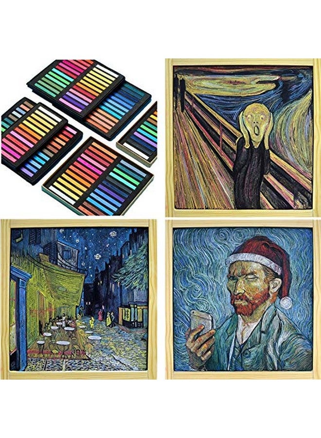 MARJAQE Non Toxic Artist Pastels Square Soft Pastels Set Chalks 12/24/36/48 Colors Soft Dry Pastel Artist Chalk Pastel Sticks For Office School Art Drawing Painting Supplies Professional Art Pastel (24Pcs)  - Image 5