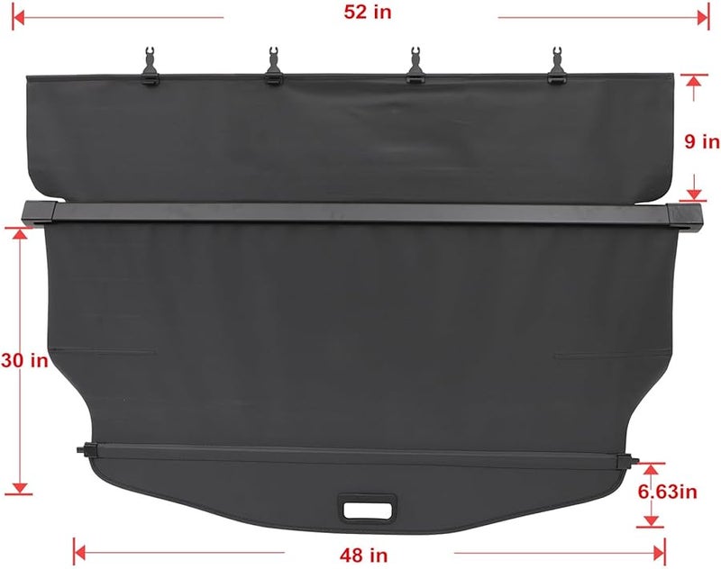 2010 2017 Chevrolet Equinox GMC Terrain Cargo Cover Rear Trunk Shade - Image 4