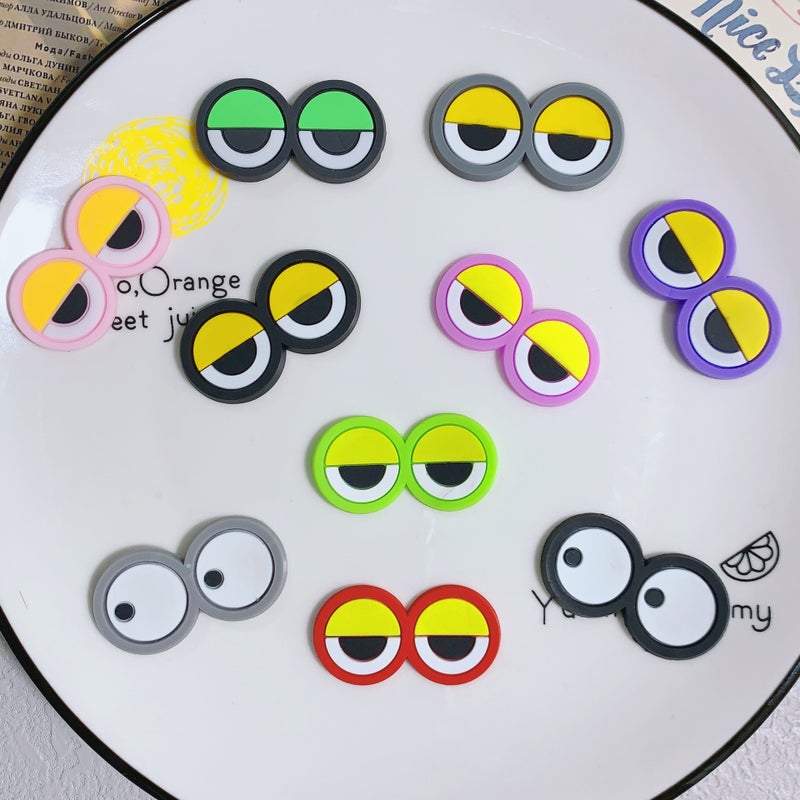 Cartoon Pvc Big Eyes Diy Epoxy Accessories Mobile Phone Shell Hole Shoes Shoe Flower Refrigerator Water Cup Patch Material Accessories - Image 3