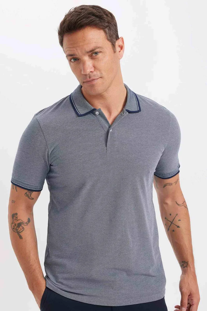 ديفاكتو Slim Fit Polo Cotton T-Shirt