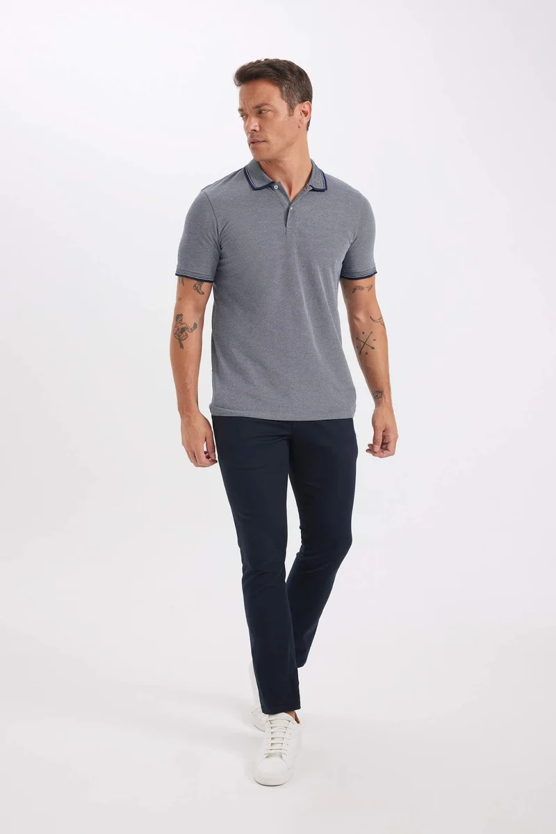 ديفاكتو Slim Fit Polo Cotton T-Shirt
