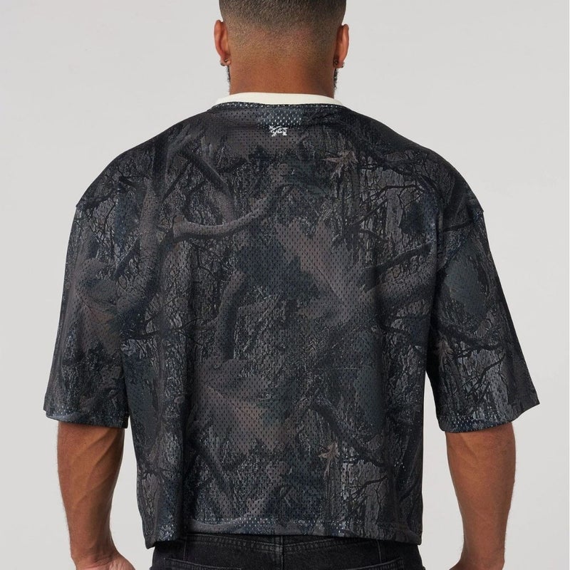 American New Youngla Men'S Oversized T-Shirt Summer Sports Fitness Quick-Drying Breathable Mesh Short-Sleeved T-Shirt - Image 3