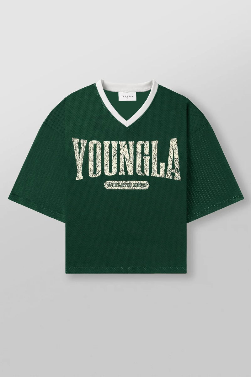 American New Youngla Men'S Oversized T-Shirt Summer Sports Fitness Quick-Drying Breathable Mesh Short-Sleeved T-Shirt - Image 1
