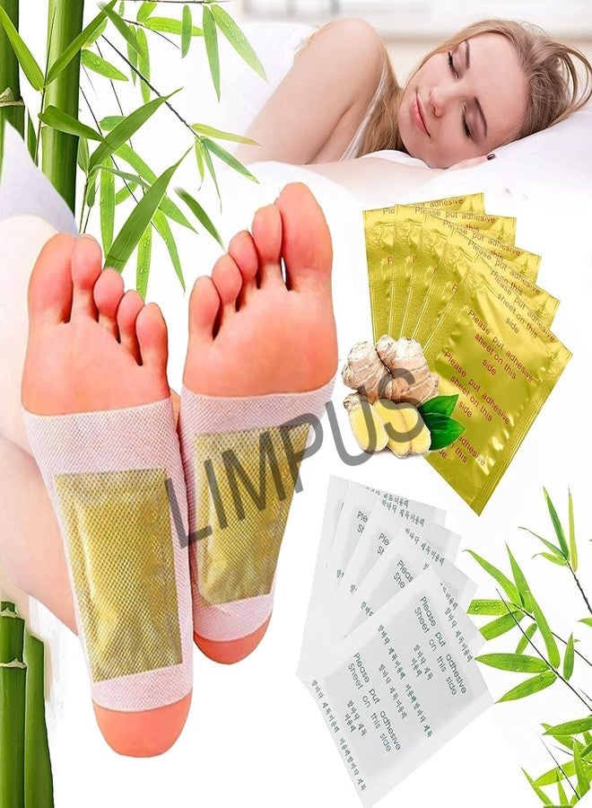 LIMPUS Premium Detox Foot patches, Cleansing Toxin Remover Foot Pad Health Foot Patch Remove foot Pain (50 pads) Golden - Image 1
