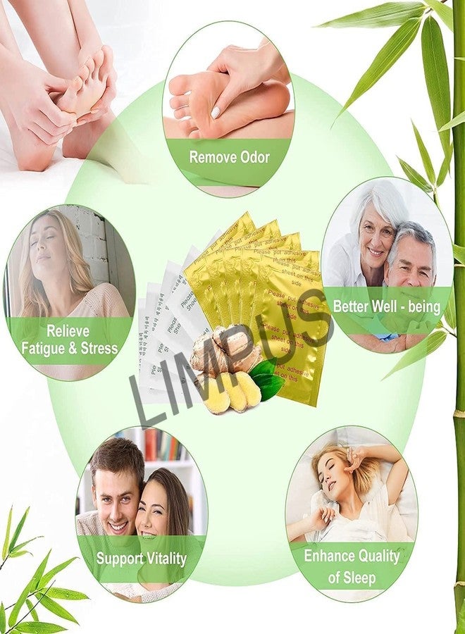 LIMPUS Premium Detox Foot patches, Cleansing Toxin Remover Foot Pad Health Foot Patch Remove foot Pain (50 pads) Golden - Image 3