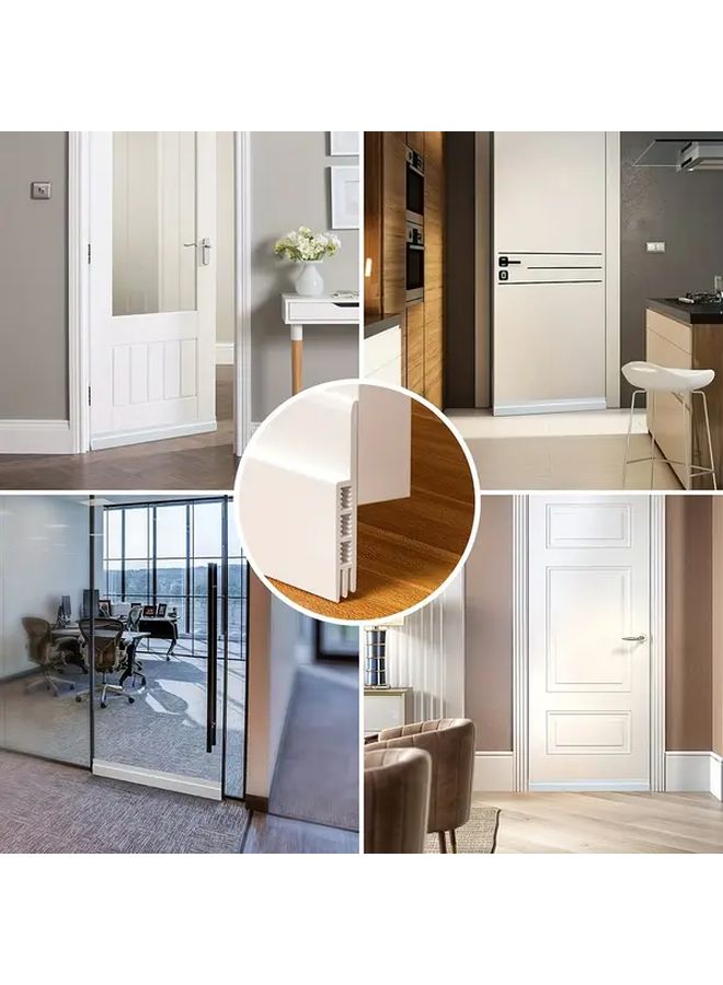 39.37 Inch 1 Roll Brown Thickened Door Draft Stopper Adjustable Weather Seal Sweep Cooling Insulation Noise Reduction Suitable For Indoor Outdoor Doors Durable Silicone Material Seamless Fit Functional Design Long Lasting Seal Sturdy Construction Home Improvement Apartment Living - Image 1