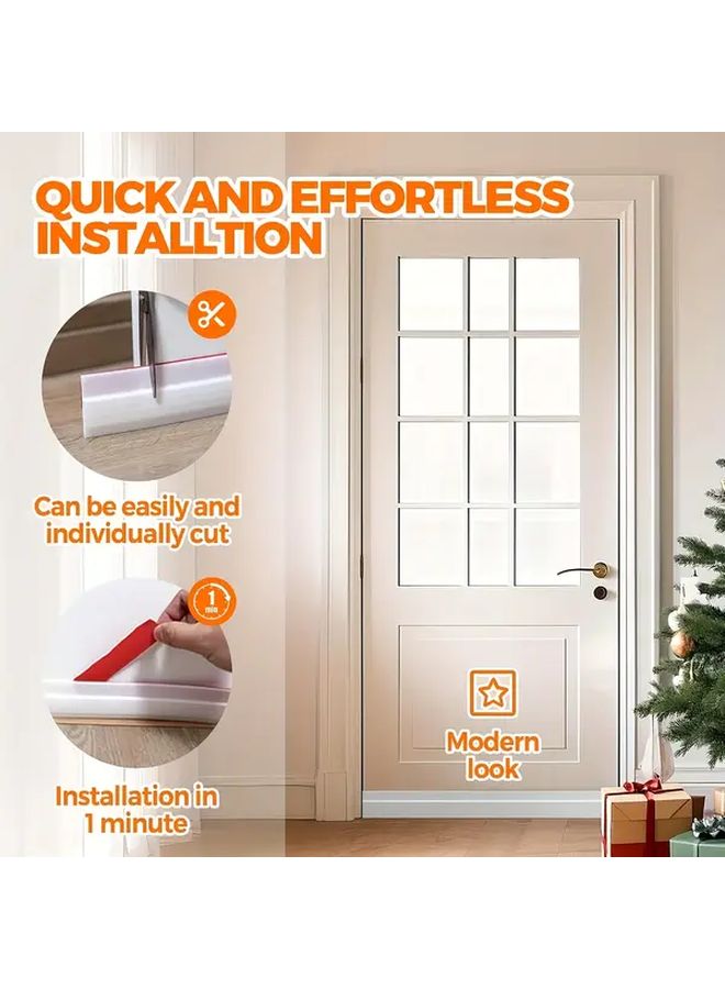 39.37 Inch 1 Roll Brown Thickened Door Draft Stopper Adjustable Weather Seal Sweep Cooling Insulation Noise Reduction Suitable For Indoor Outdoor Doors Durable Silicone Material Seamless Fit Functional Design Long Lasting Seal Sturdy Construction Home Improvement Apartment Living - Image 5